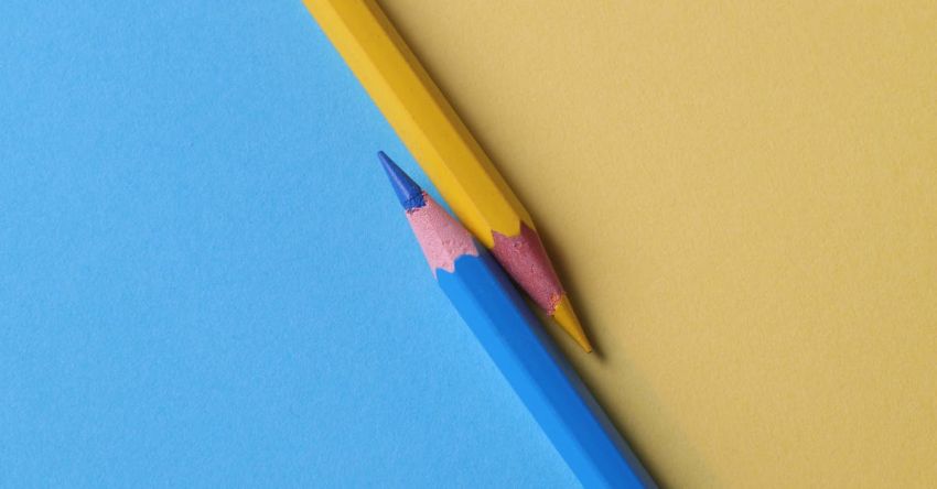 Coloring Mistakes - Yellow and and Blue Colored Pencils