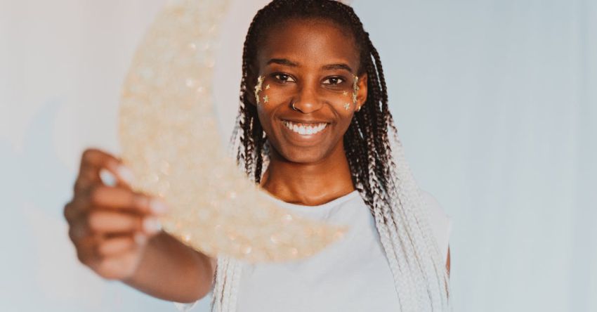 Clip-In Extensions - Woman with White Hair Extensions Smiling